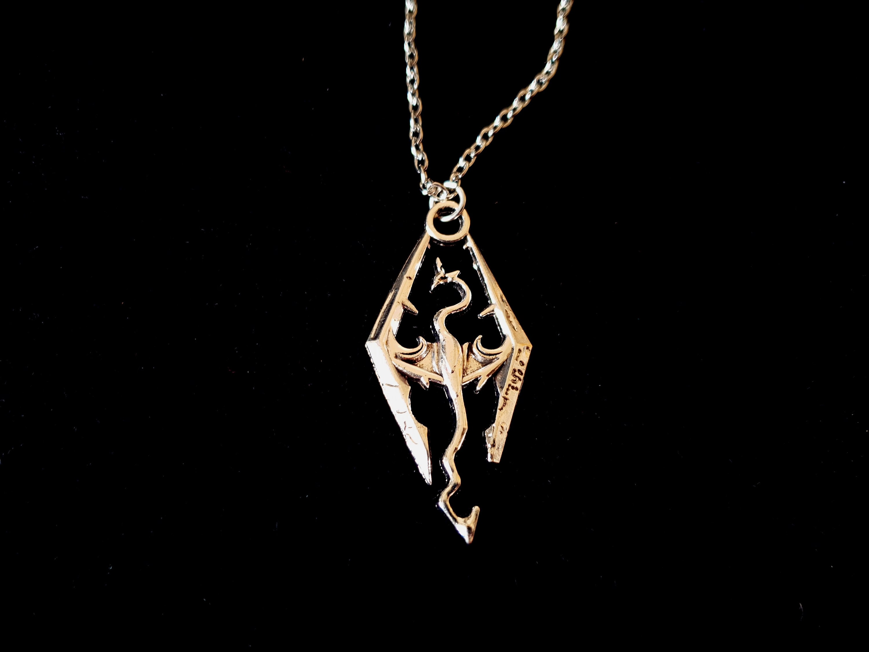 Skyrim Necklace Logo / the Elder Scrolls Skyrim Cosplay / Etsy
