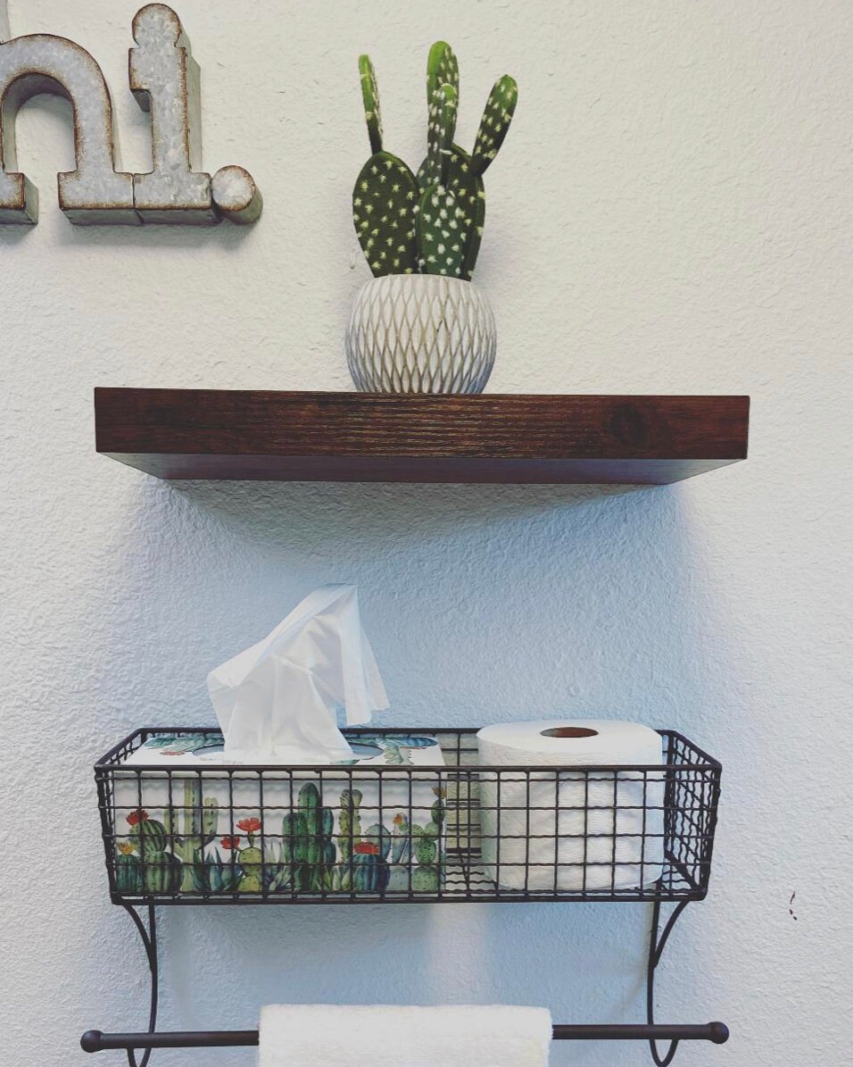 Vintage Floating Shelf Black Rustic Floating Shelf Etsy