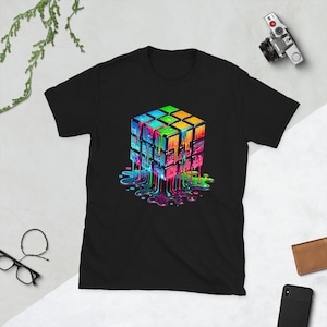 Melting Rubik Cube Shirt | Cool Online Rubik Solver Tee Gift Melting Rubik Cube Shirt | Cool Online Rubik Solver Tee Gift