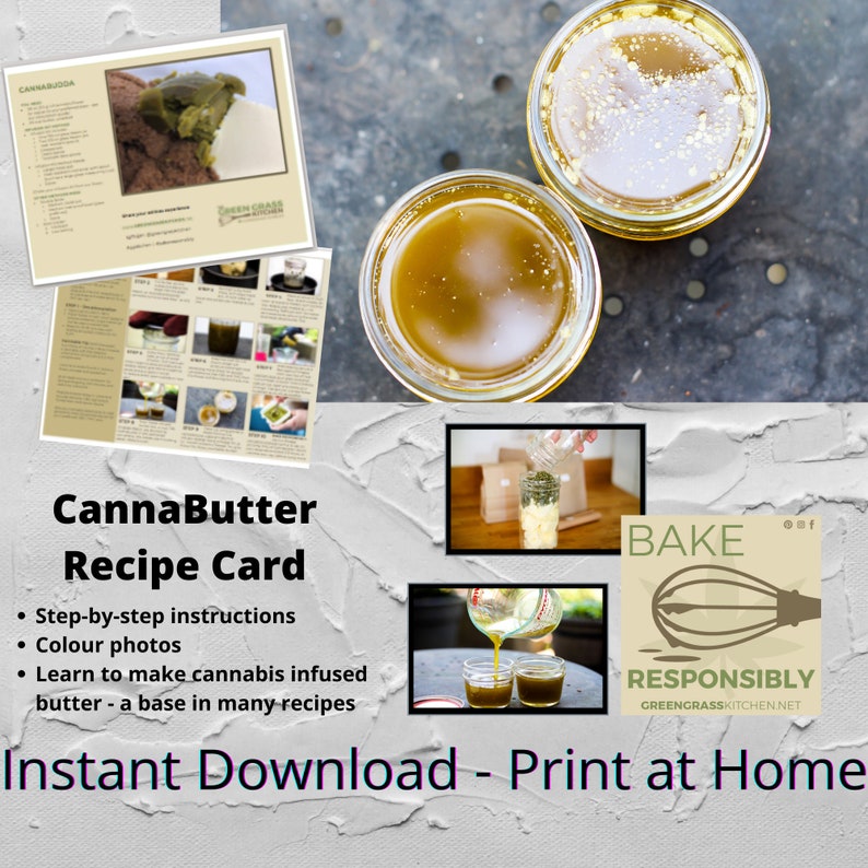 Printable Edibles Recipe to Make Cannabutter butter infused with cannabis image 1