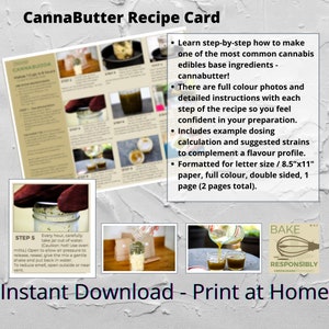 Printable Edibles Recipe to Make Cannabutter butter infused with cannabis image 2