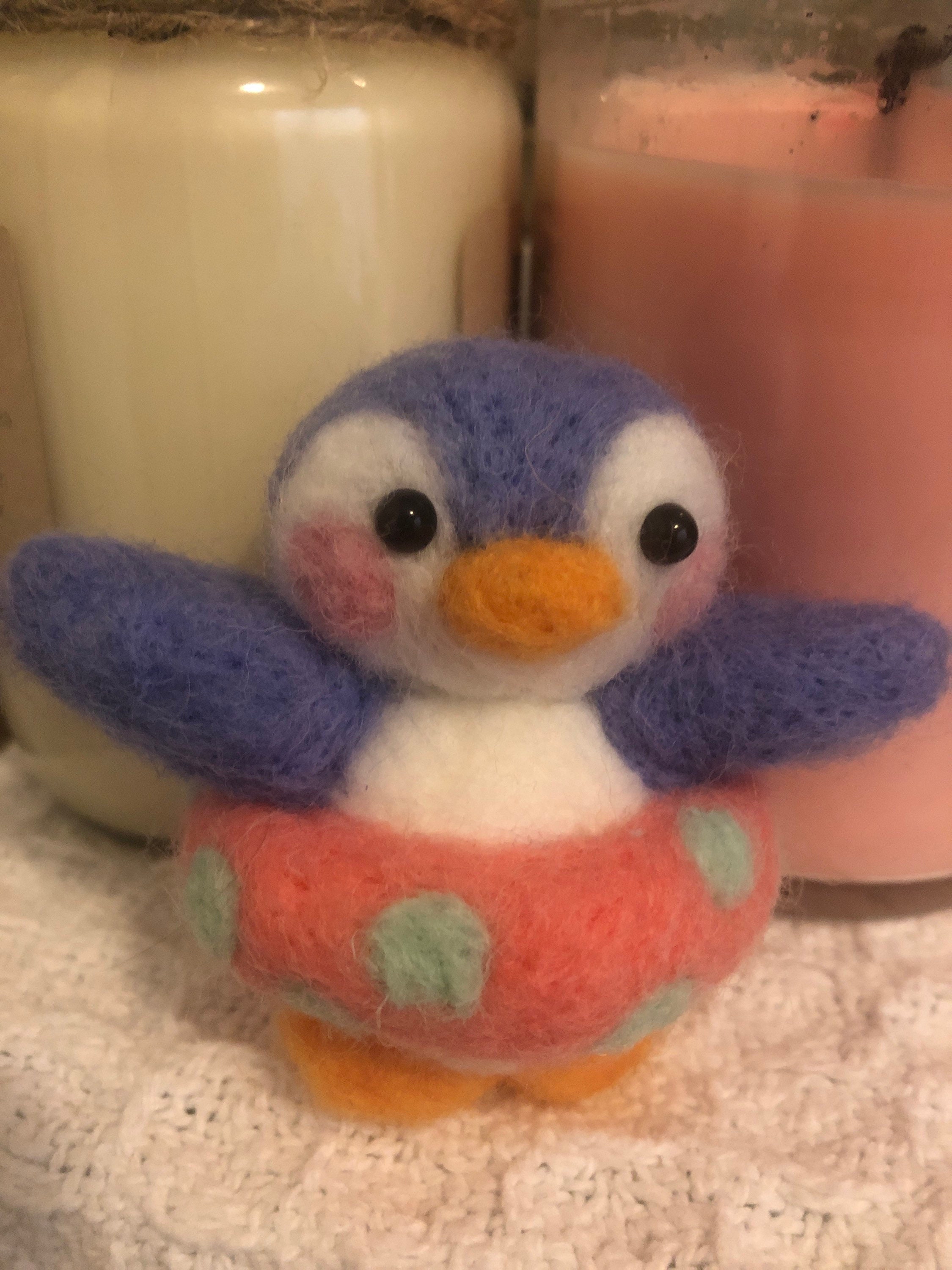 Needle Felted Penguin in Tube Etsy