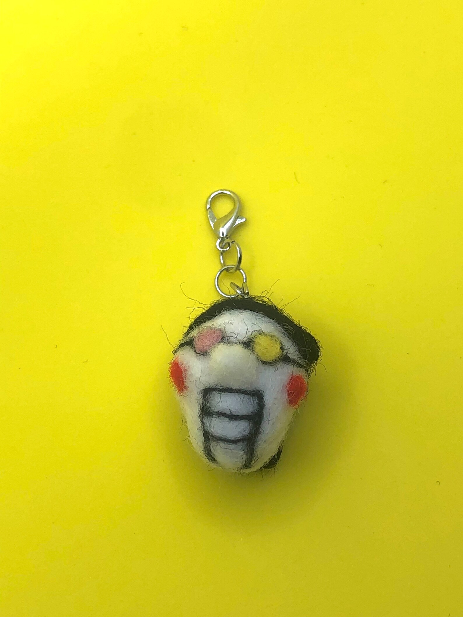 Mini Spamton Needle Felted Keychain Etsy