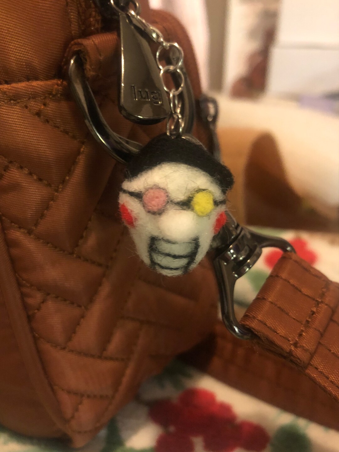 Mini Spamton Needle Felted Keychain Etsy