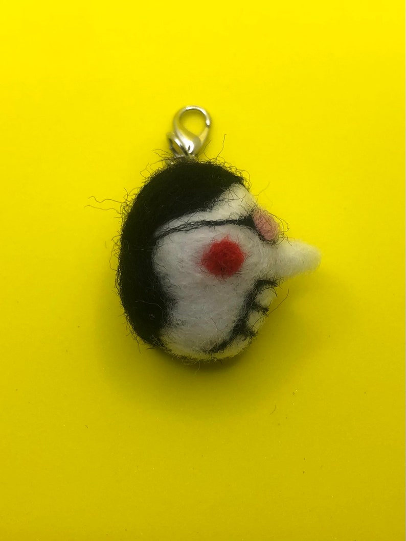 Mini Spamton Needle Felted Keychain Etsy