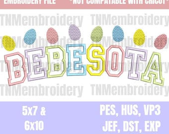Bebesota Easter Embroidery File - 2 Sizes - 6 Formats