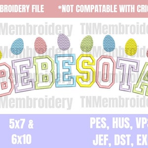 Bebesota Easter Embroidery File - 2 Sizes - 6 Formats