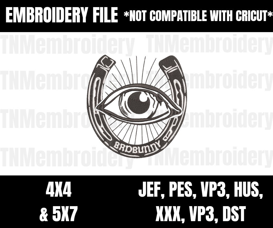 Most Wanted Tour Embroidery File - Horseshoe - Nadie Sabie Lo Que Va A  Pasar Manana - Bad Bunny Inspired - NSLQVAPM