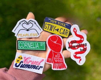 Parches personalizados de Eras Music - Termoadhesivos - Cornelia St, Getaway Car, Cruel Summer, All Too Well, I Did Something Bad