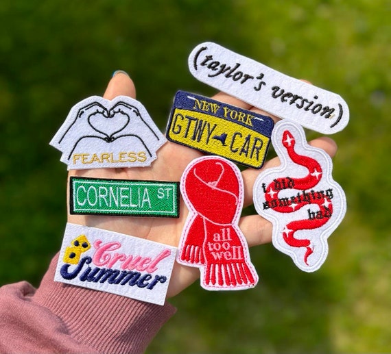 Parches personalizados inspirados en la gira Eras termoadhesivos Cornelia St Getaway Car Cruel Summer Fearless All Too Well I Did Something Bad
