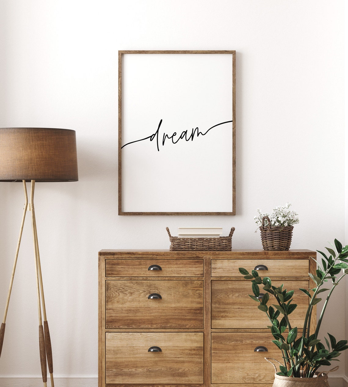 Dream, Printable Wall Art. Handwriting, Calligraphy, Typography Art