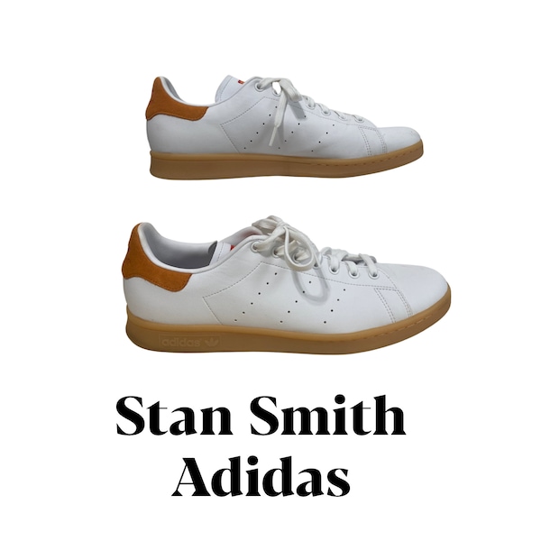 Men's White Stan Smith Gum Sole Sneaker, Size 12 1/2