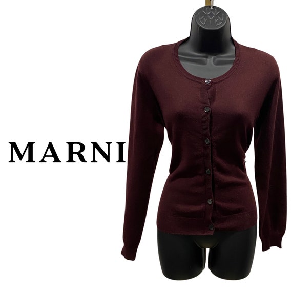 MARNI Button Down Cashmere Sweater - Etsy