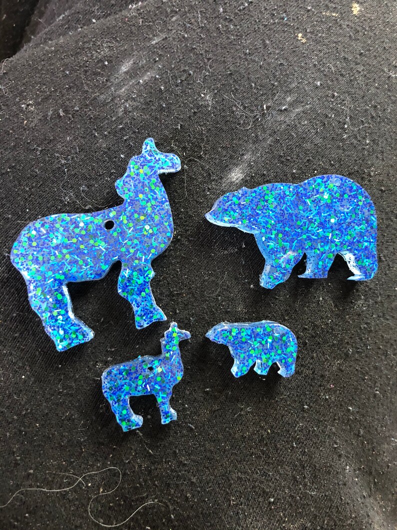 Llama mama and babies keychain