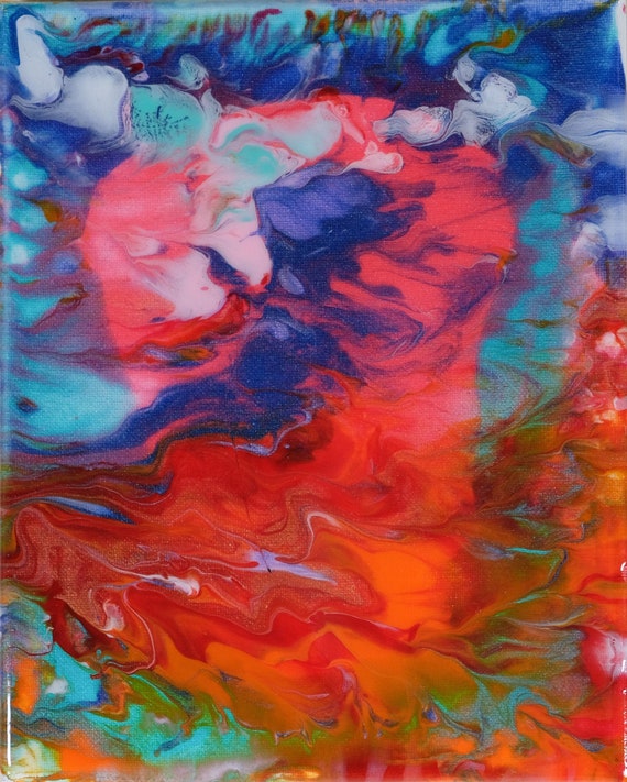 Pour Art High Gloss Resin on Canvas Etsy