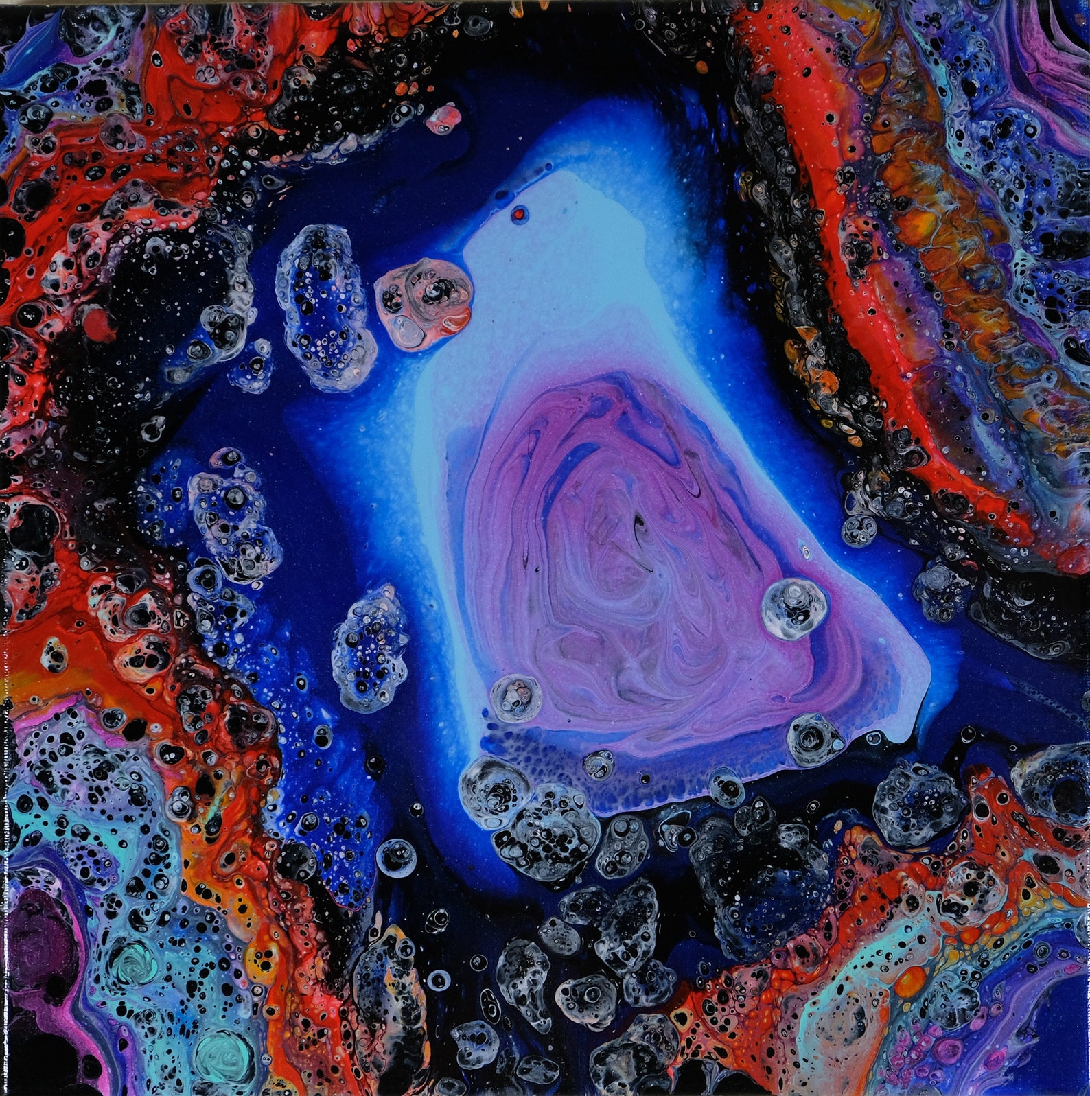 Pour Art, High Gloss Varnish on Canvas Etsy