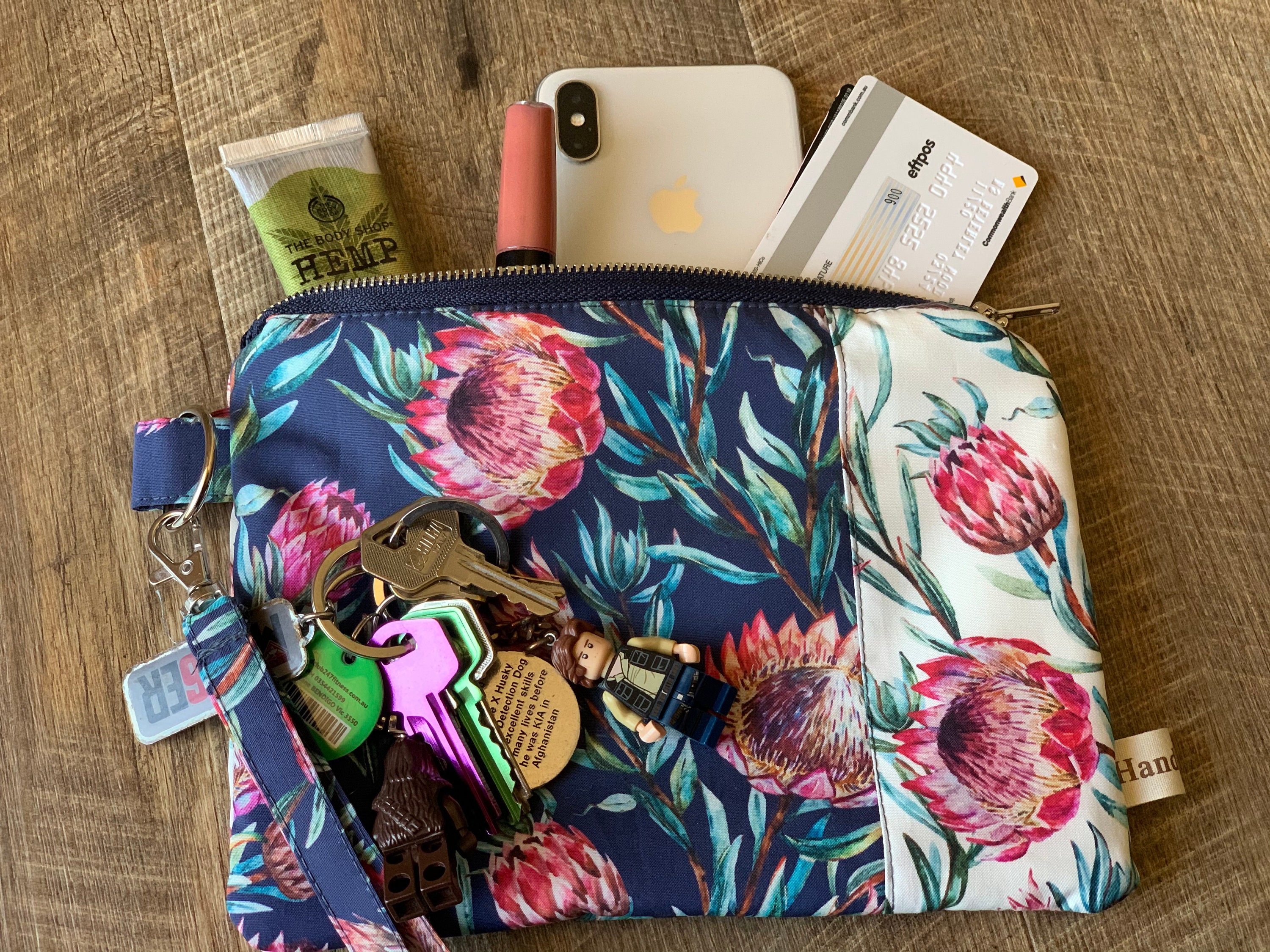 Bolsa de la cremallera de la tela Etsy