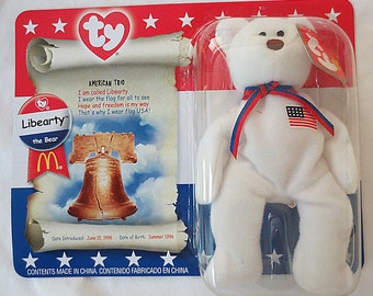 Ty Mcdonalds Teenie Beanie Libearty the Bear in Package 2000 Etsy