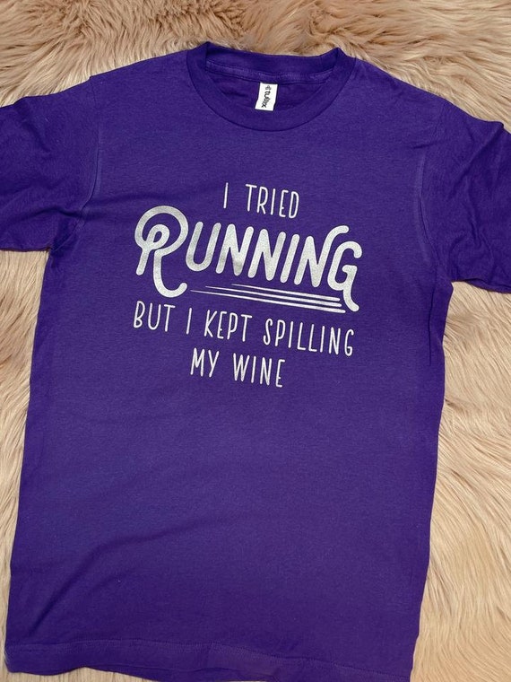 Running and Wine Graphic Tee | Etsy