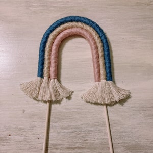 Macrame Rainbow Cake Topper