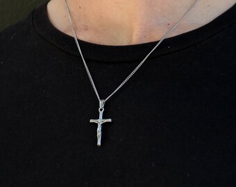 Diamond Cross Necklace Men - Etsy