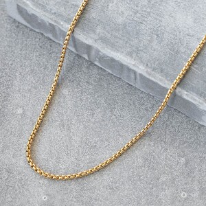 3MM Box Chain Necklace - Stainless Steel Necklace Men - Stainless Steel Chain Necklace - Mens Necklace Stainless Steel - Gifts for Him