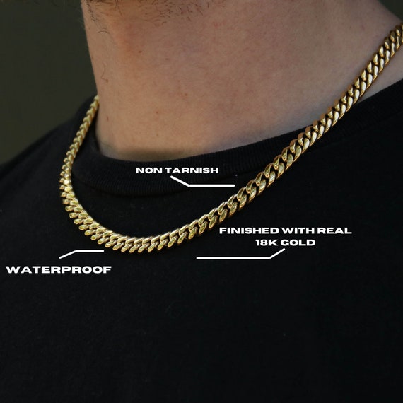 18K Gold Plated Miami Cuban Curb Chain 