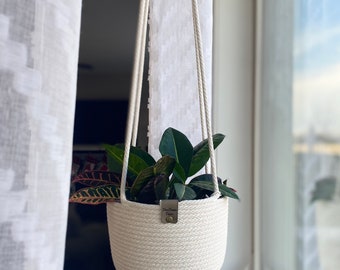 Hanging planter for indoor plants, plant hanger basket, plant holder, plant basket, rope planter basket, neutral planter