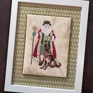 German Santa - Cross stitch Chart - Instant Download