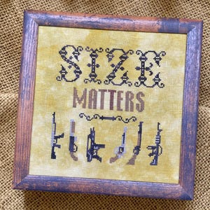 Size Matters - Cross stitch Chart - Instant Download