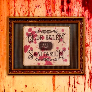 Olde Salem Sanitarium - Cross stitch Chart - Instant Download