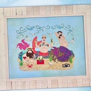 Merman Cove - Cross stitch Chart by Dirty Annie&#39;s - Instant Download