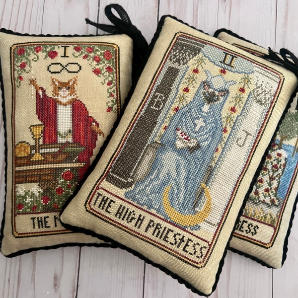 Cat Tarot II- The High Priestess - Cross stitch Chart by Dirty Annie's - Instant Download