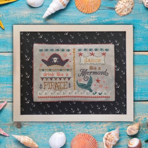 Dance Like a Mermaid - Cross stitch Chart by Dirty Annie&#39;s - Instant Download