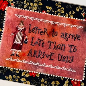Arrive Late - Cross stitch Chart by Dirty Annie&#39;s - Instant Download
