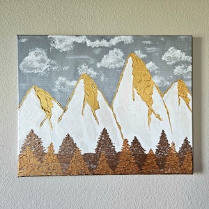 Mountain Landscape Modern Original Acrylic Painting