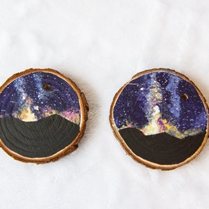 Milky Way Galaxy, Wood and Hand Painted