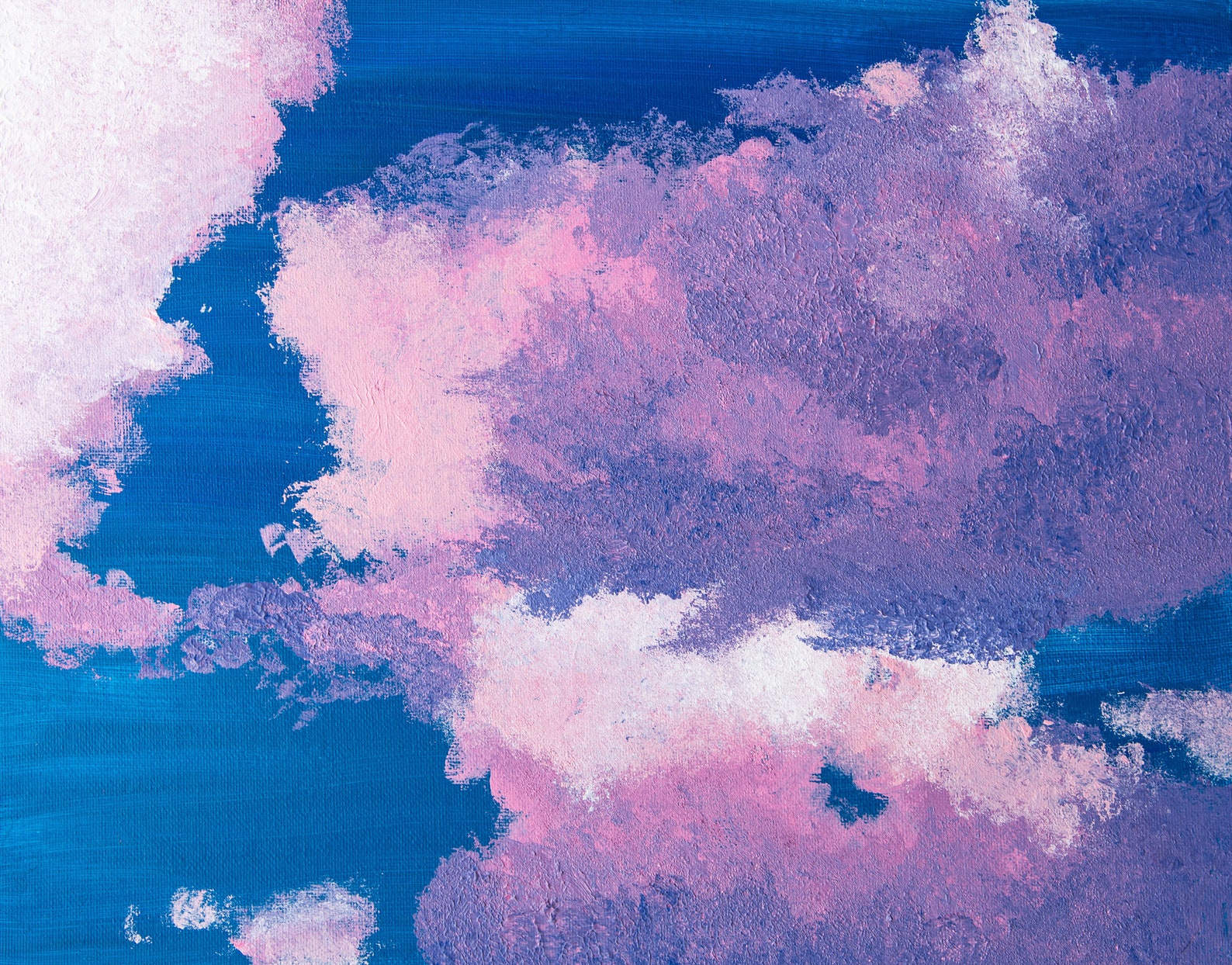 Cotton Candy Clouds Original Painting Etsy UK