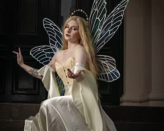 Queen Titania Fairy Wings Adult iridescent realistic costume
