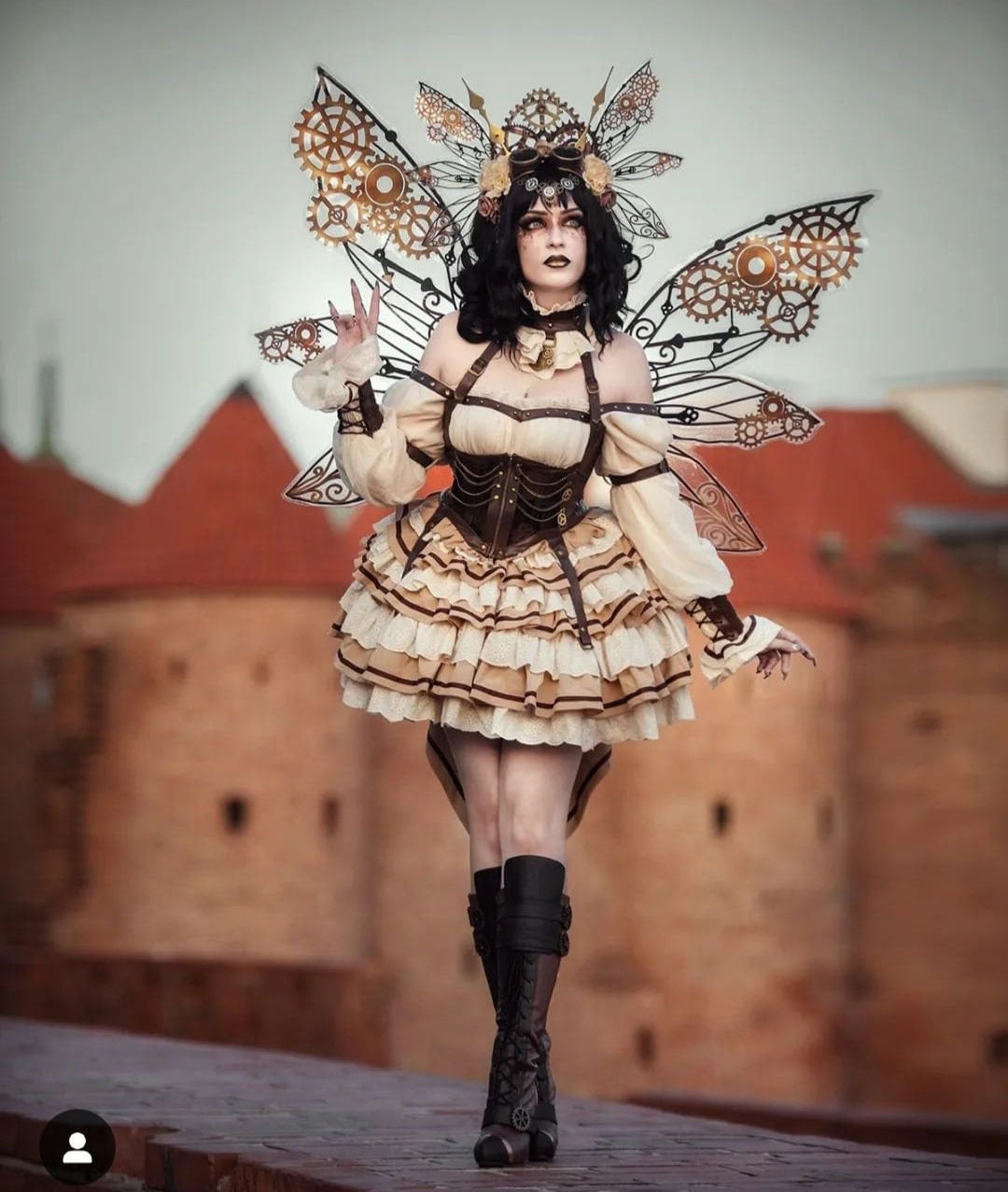 Steampunk Fairy Faerie Wings With Leather or Metal and Gears for Costume  and Cosplay - Etsy