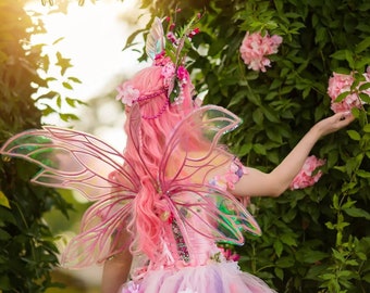 Fairy Wings Adult Iridescent Realistic costume Petal