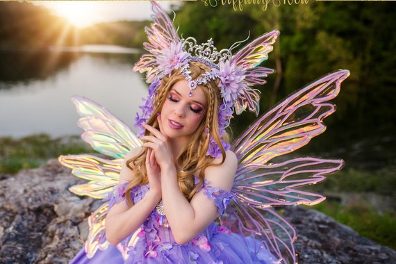 Crystal Fairy Wings Adult Realistic Iridescent Cosplay - Etsy display picture 2
