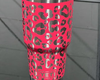 Custom Yeti 30oz Cup - Leopard Print pattern - You choose color!