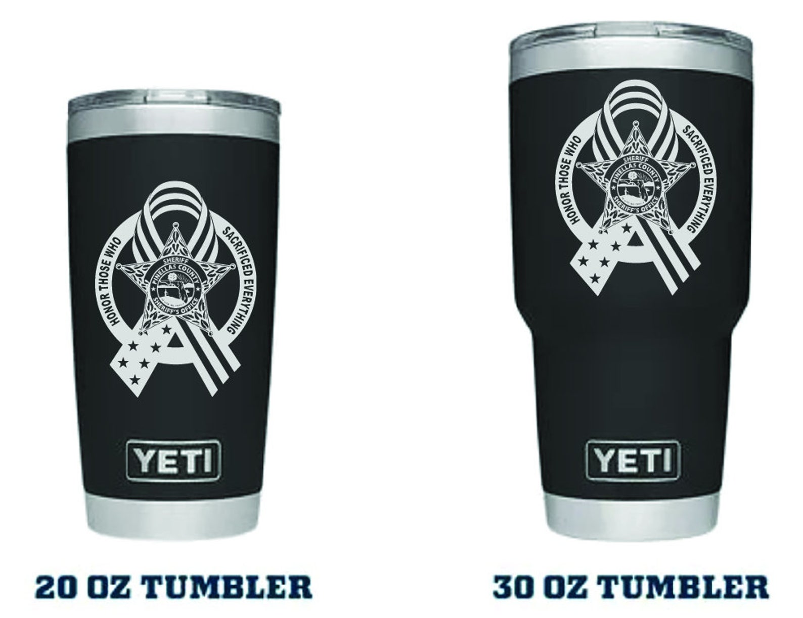 Pinellas County Sheriff Memorial Yeti Etsy