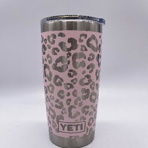 Leopard Pattern Yeti 20oz Cup - Laser engraved choose your color!
