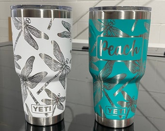 Yeti 30oz Cup - Dragonfly Pattern - 360 Design - You Choose Color