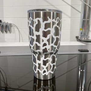Yeti 30oz Cup - Cow Print Wrap - 360 Design - You choose color! zdjęcie 2