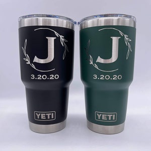 Wedding Gift - Yeti 30oz Engraved Cup - Choose color, font, name, initial and date