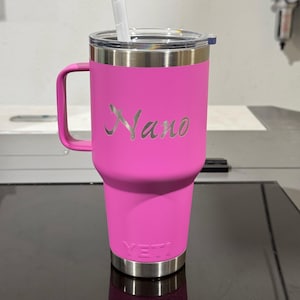 Yeti 35oz Mug with Straw Lid- Custom laser engraved 1 or 2 sided; choose a name, logo or your design