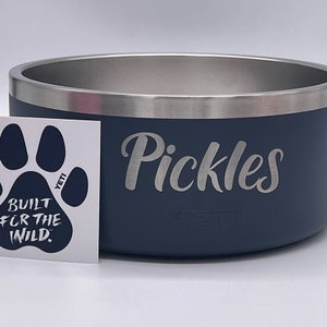 Yeti Boomer Dog Bowl with Name - Choose Size, color and optional dog image